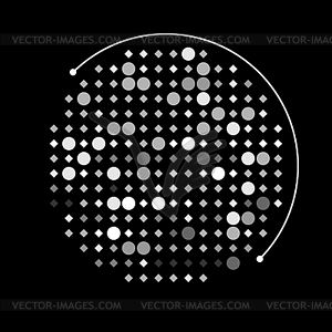 Круглый элемент дизайна логотипа - изображение в векторе