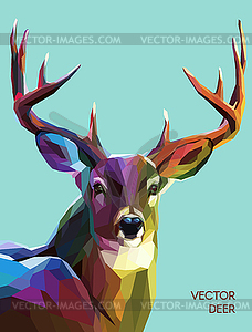 Deer polygonal . eps 10 - vector clip art