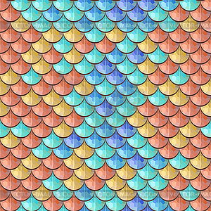 Seamless colorful river fish scales - vector EPS clipart