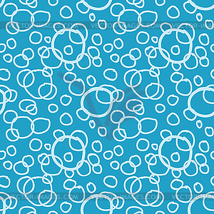 Abstract Bubbles and Circles Seamless Pattern Doodl - vector clipart