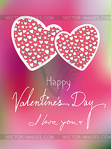 Valentines Day Greeting Card Background - vector clip art