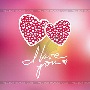 Valentines Day Greeting Card Background - vector image