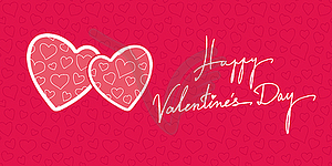 Valentines Day Greeting Banner Background - vector clipart