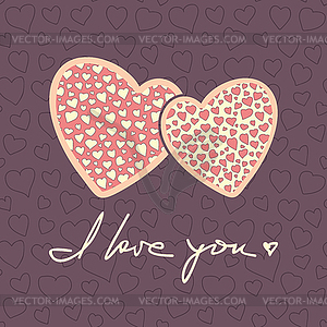 Valentines Day Greeting Card Background - vector clipart