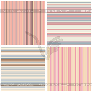 Abstract Striped Seamless Pattern Set - vector clipart