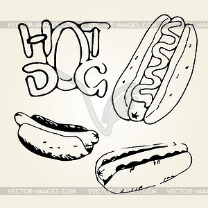 Hot Dogs s - royalty-free vector clipart