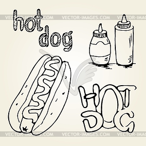 Hot Dog s - vector clipart / vector image