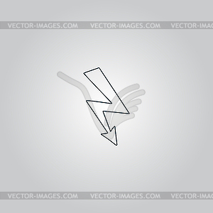 Bolt icon - vector image