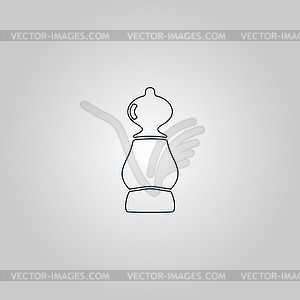 Icon of chess pawn - vector image