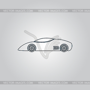 Silhouette of sport car for racing sports - vector clip art