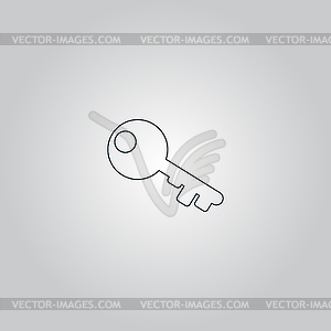 Old key silhouette - vector clipart