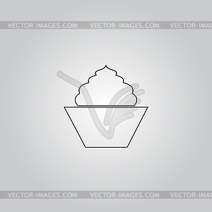 Cupcake, web icon. design - vector image