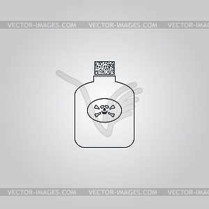 Bottle of poison - vector image