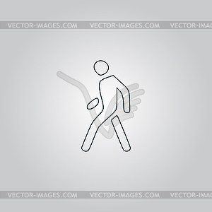 Pedestrian symbol - vector clip art