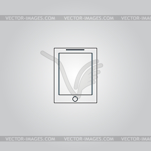 Smart tablet icon - vector EPS clipart