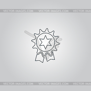 Award Icon on Background - vector image