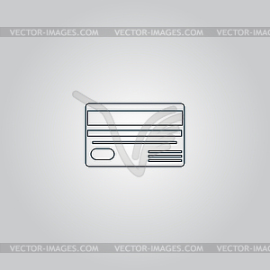 Credit card icon - vector clipart