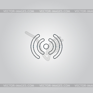 Wireless Network icon. Wifi zone. Signal - vector image