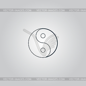 Ying yang symbol of harmony and balance - vector clipart