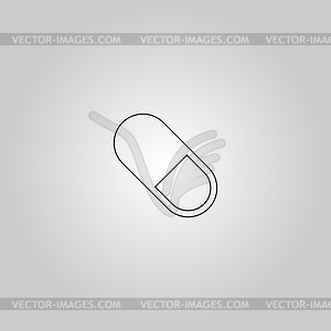 Таблетки значок - изображение в векторе
