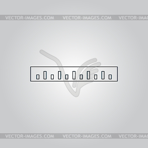 Straightedge icon - vector EPS clipart