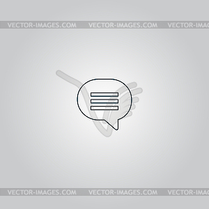 Speech bubble icon - vector image