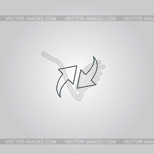 Recycling arrows icons - vector image