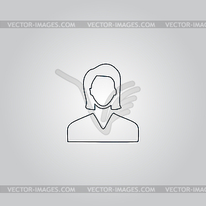 Woman avatar profile picture icon - vector clip art