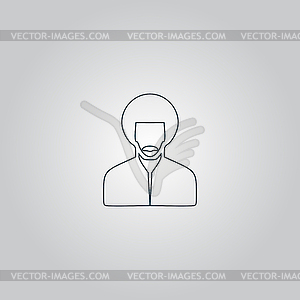 Растафари человек - векторизованное изображение клипарта