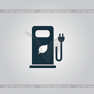 Electric car charging station or Bio fuel petrol - vector image