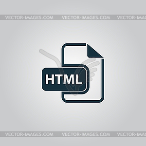 HTML значок расширение файла - графика в векторном формате