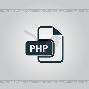 PHP computer file extension symbol - vector clipart