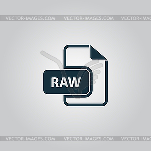 RAW изображения значок расширение файла - векторное изображение клипарта