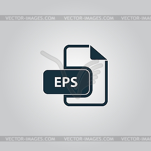 EPS file extension icon - color vector clipart