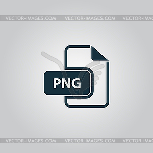 PNG image file extension icon - vector image