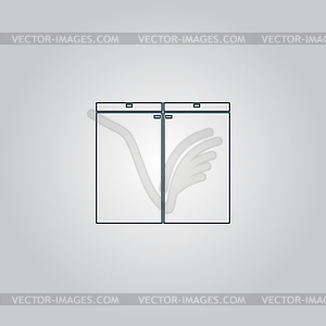 Cabinet icon, sign and button - vector clipart