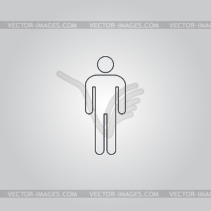 Man icon - royalty-free vector image