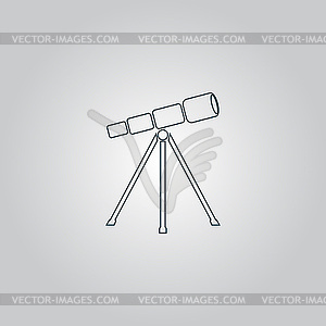 Значок телескоп - векторный клипарт / векторное изображение