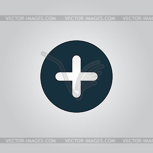 Plus circle icon - vector clipart