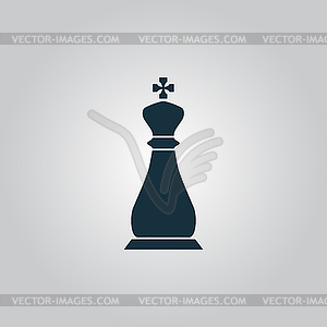 Chess king icon - vector image