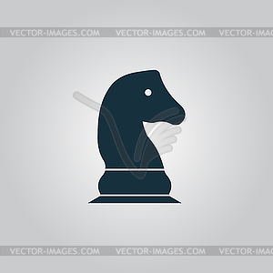 Chess knight icon - royalty-free vector image