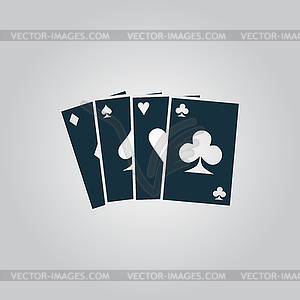 Game cards icon - vector clipart