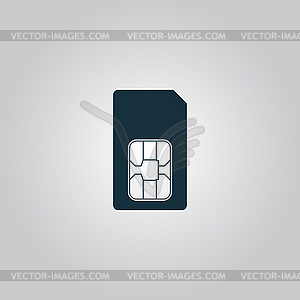 Sim card icon - vector clip art