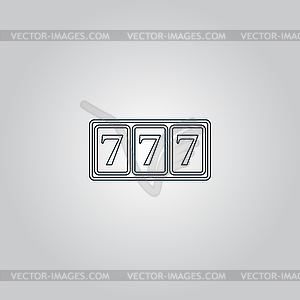 Simple icon 777 - vector clip art