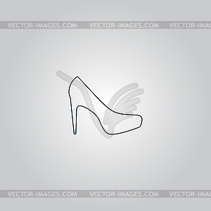 Female shoes, web icon. design - royalty-free vector clipart