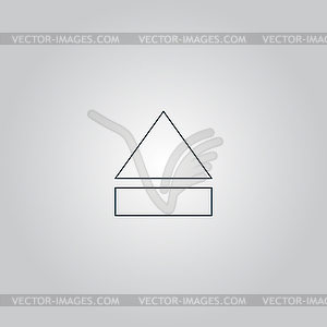 Eject or open player icon - vector clip art