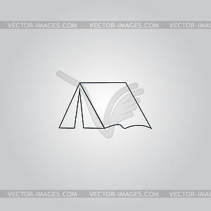 Tourist tent - vector clipart