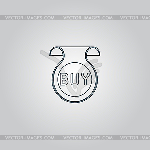 Bookmark with Buy message - vector image