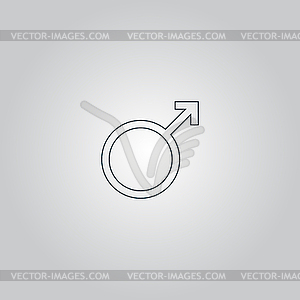 Male sign icon - vector clipart / vector image