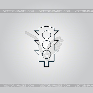 Simple Traffic light - color vector clipart